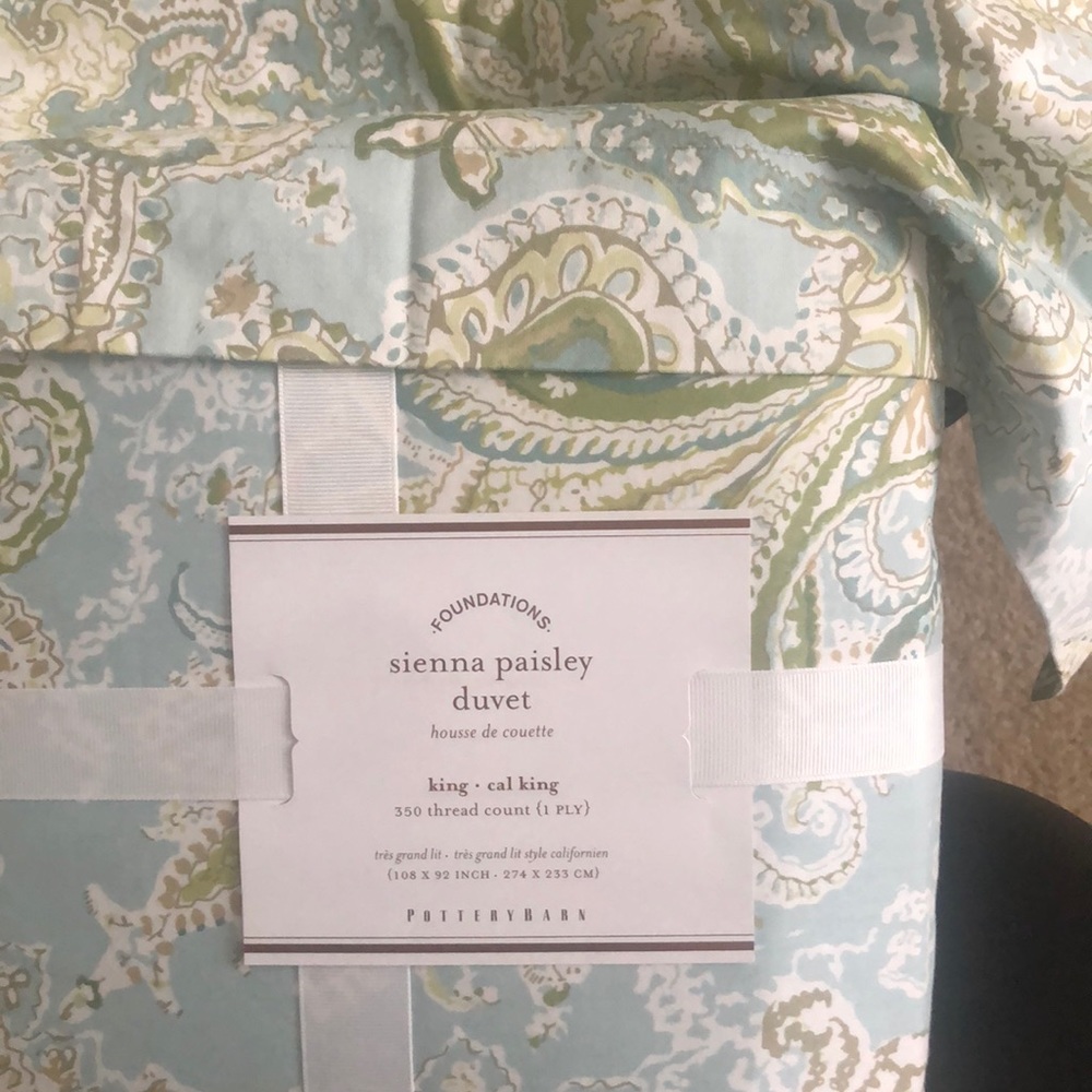 Pottery barn Duvet with two shams